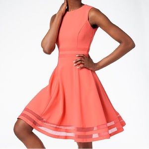 Calvin Klein “illusion trim fit & flare” dress